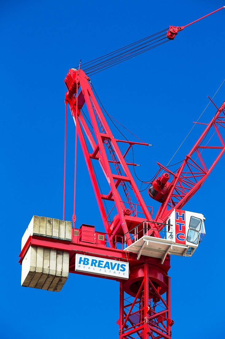 A crane on a building site