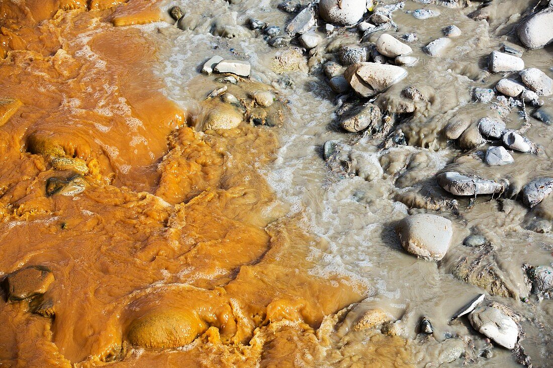 River contaminated with mine effluent