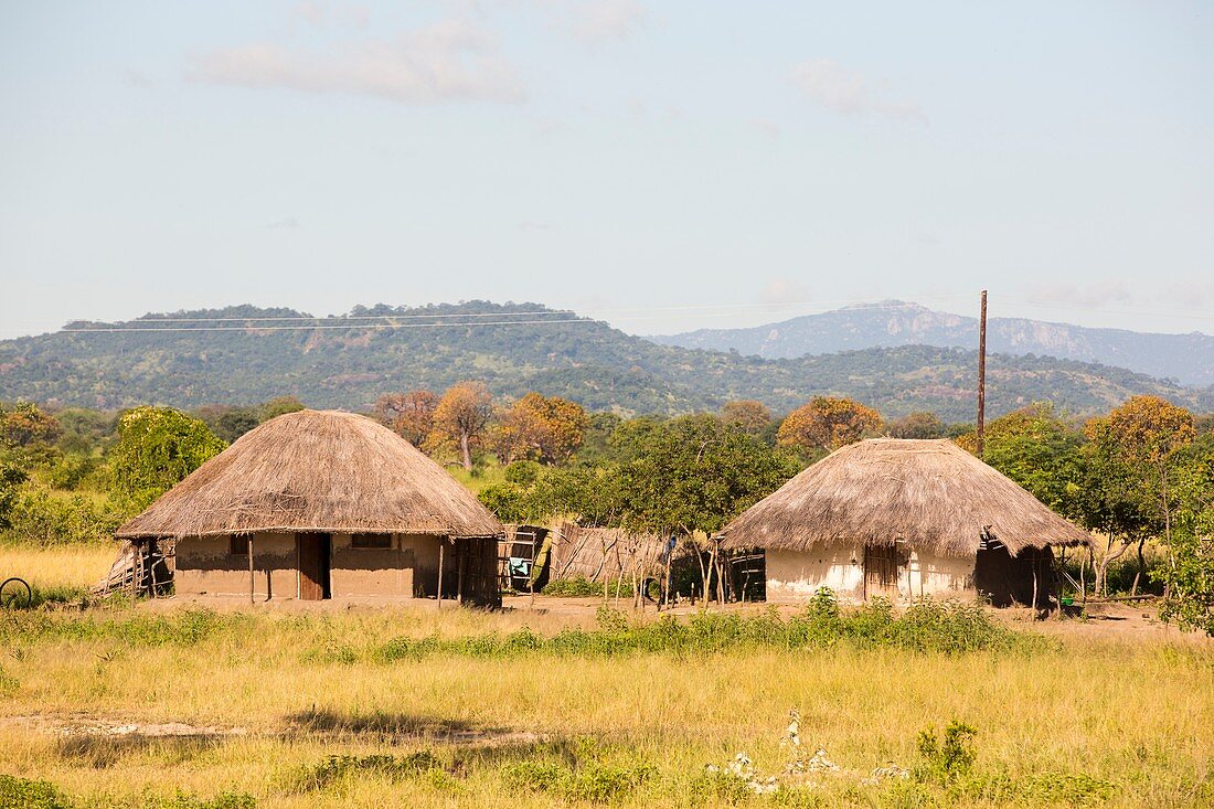 Malawian mud hut house