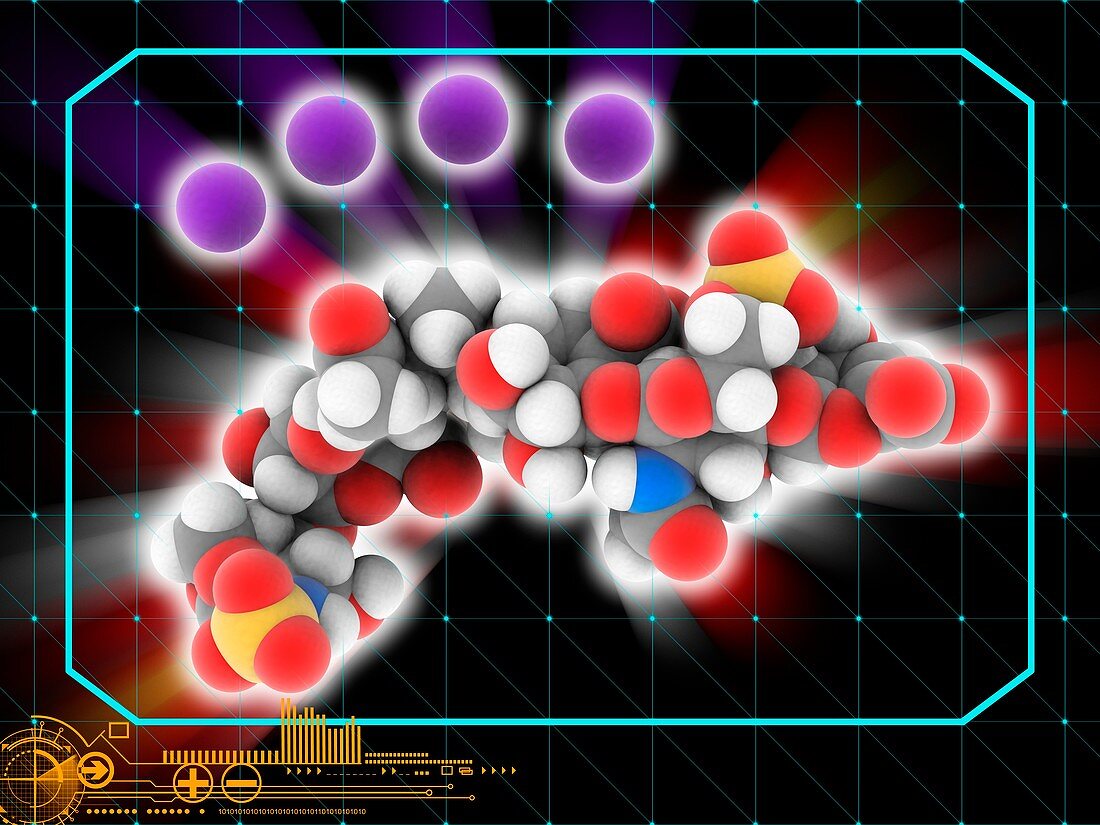 Enoxaparin sodium drug molecule