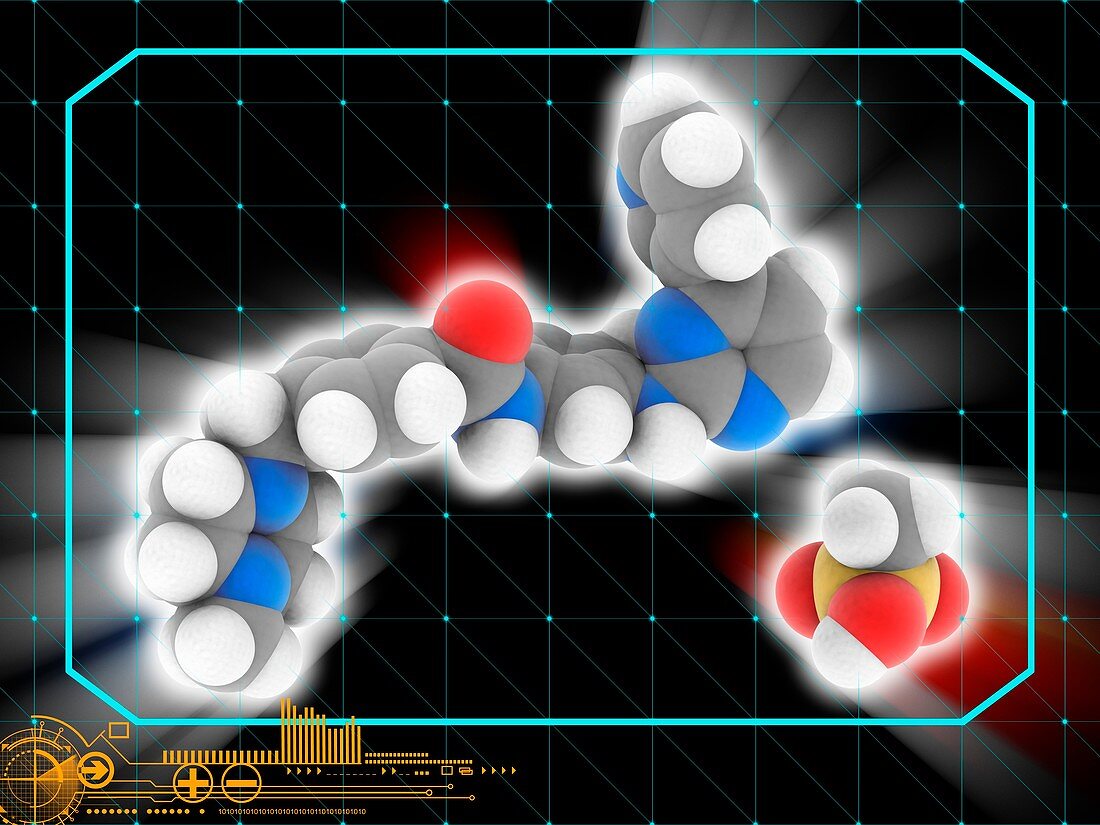 Imatinib mesylate drug molecule