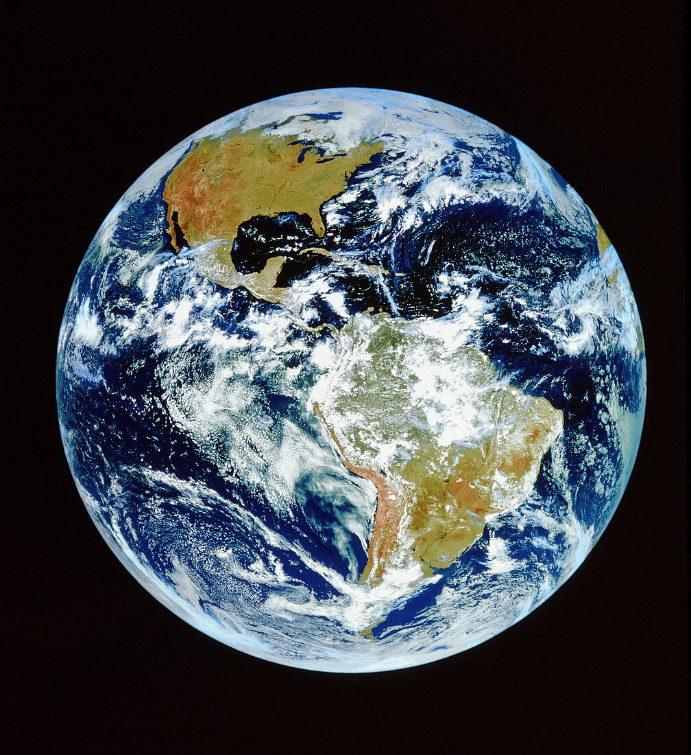 Satellite image of the Americas
