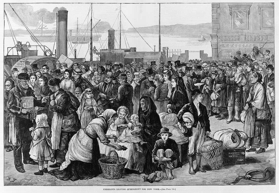 Irish-American immigration,1870s
