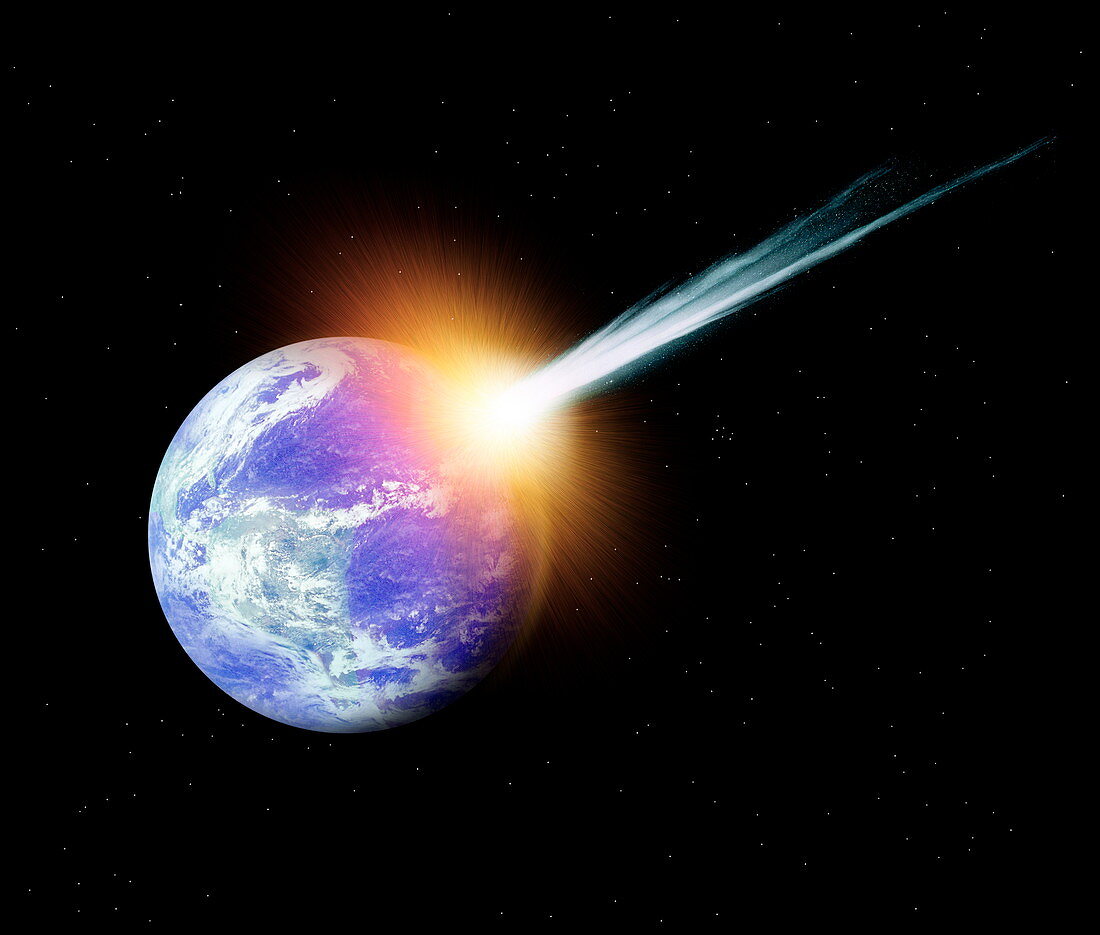 Comet hitting Earth