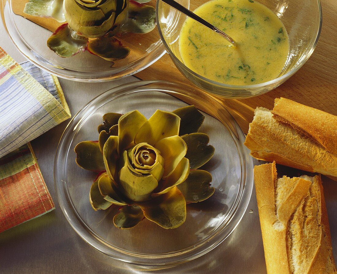 Artichokes with Herb Vinaigrette