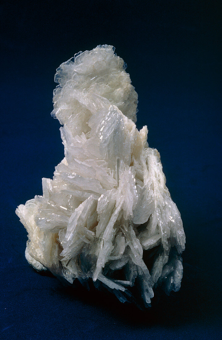 View of barite crystals
