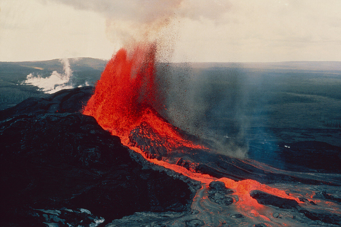 Lava flow of the Kilauea volcano,Hawaii