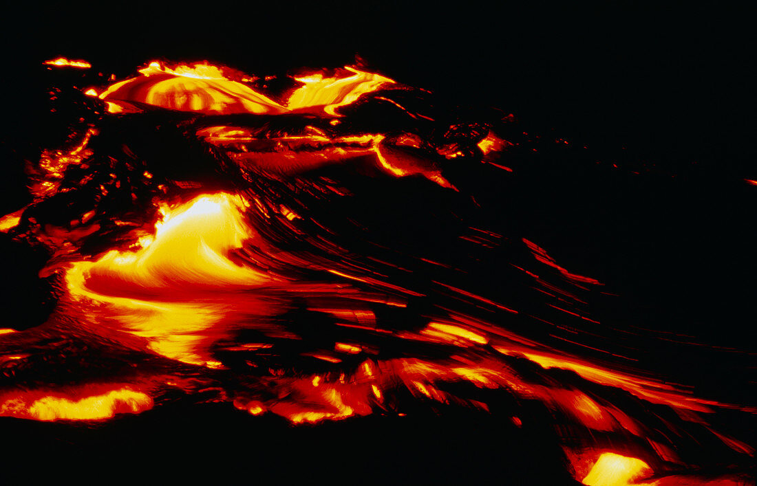 Lava flow from Kilauea volcano on Hawaii,USA