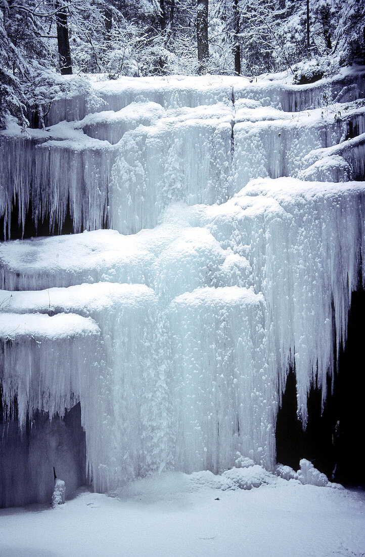 Frozen Waterfall in Hocking State Park,OH
