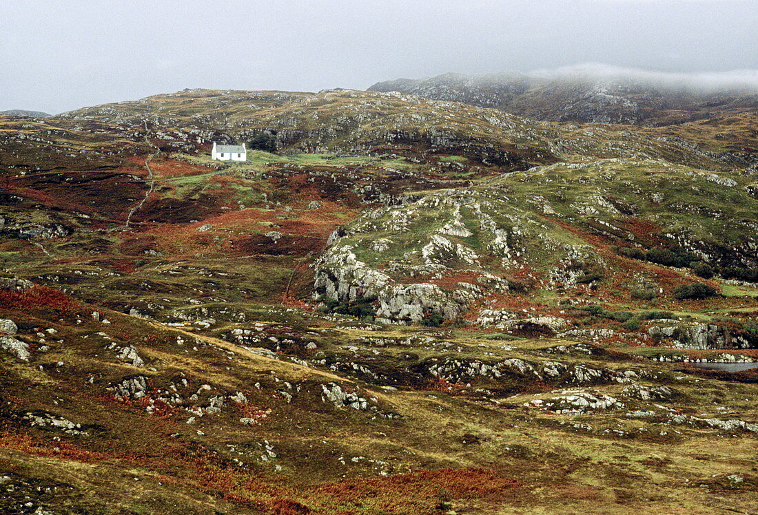 Cottage on Scottish hillside