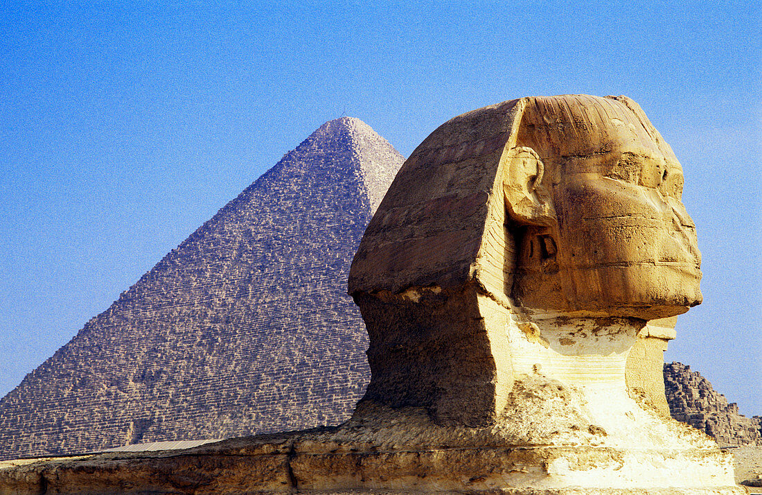 Sphinx and Great Pyramid,Egypt