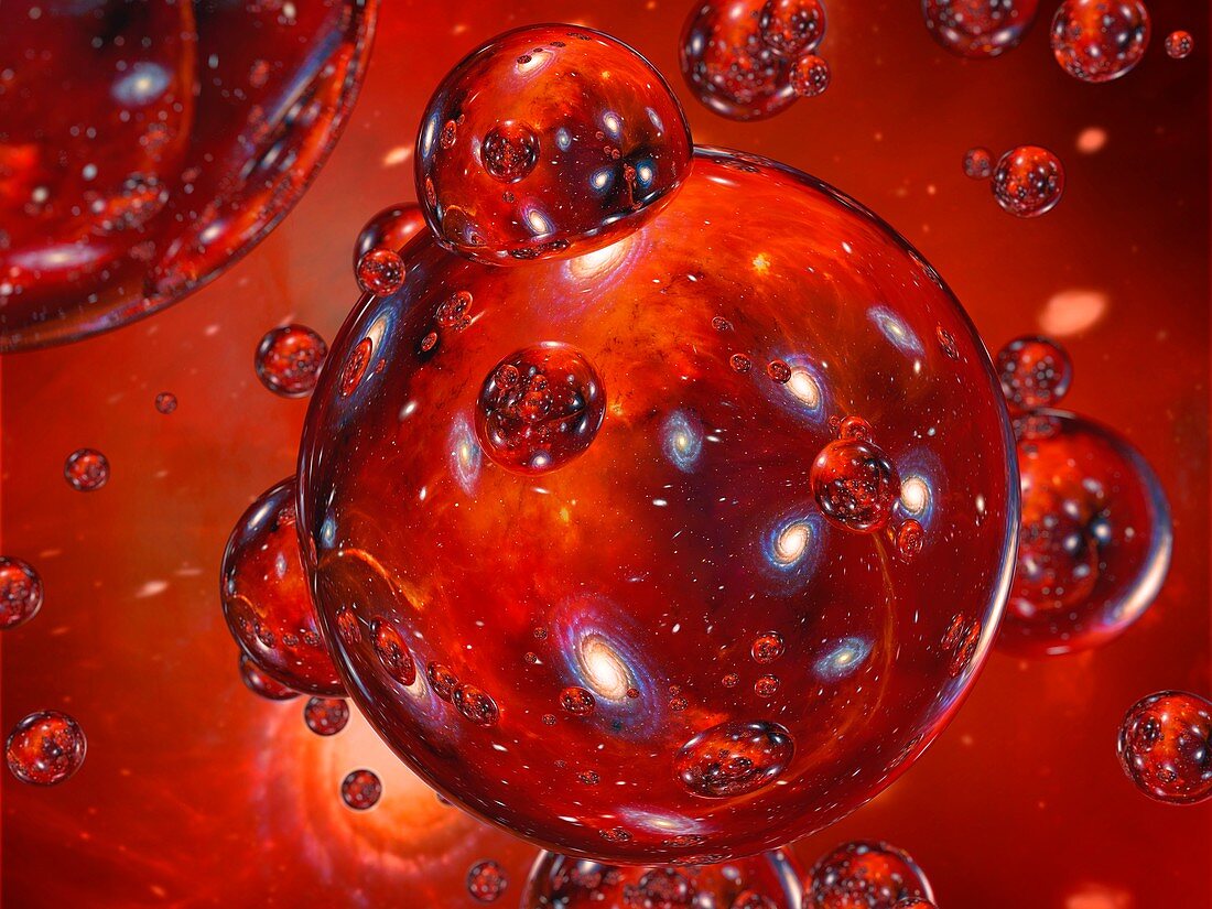 Conceptual image of bubble universes