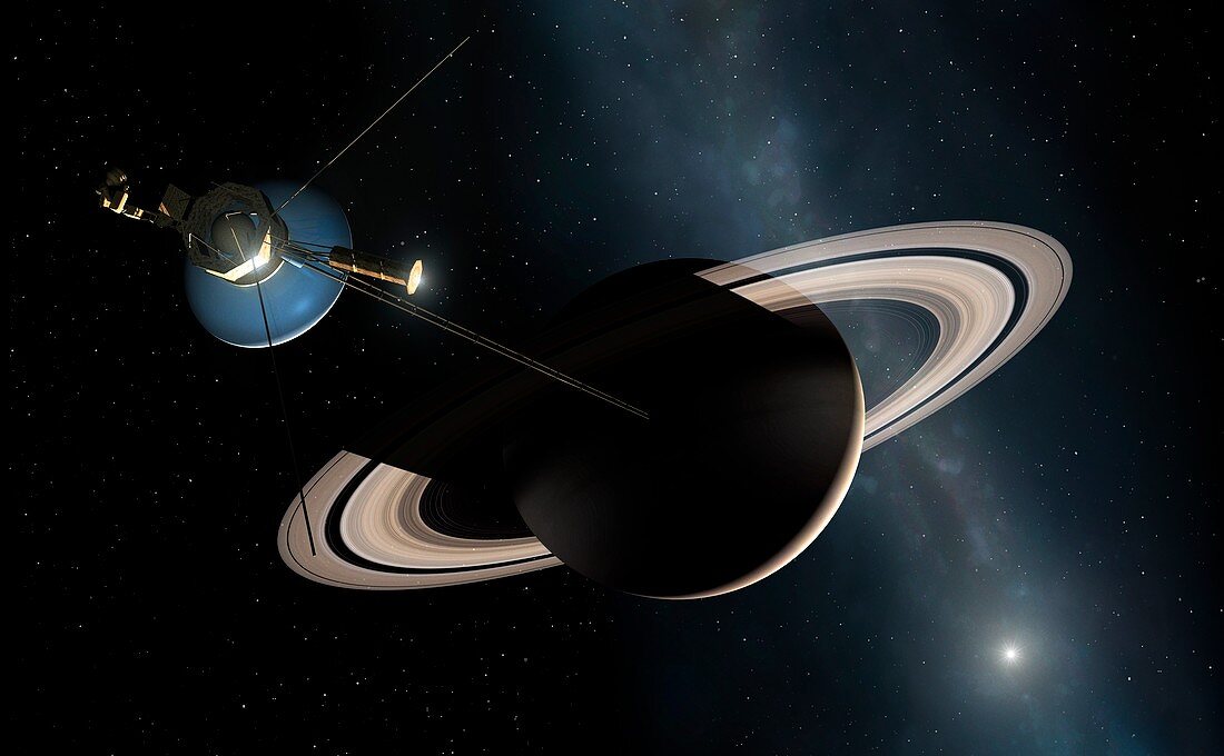 Voyager II Probe Passes Saturn