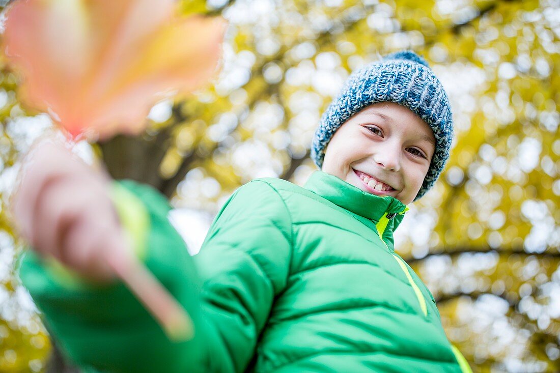 Close-up of boy smiling