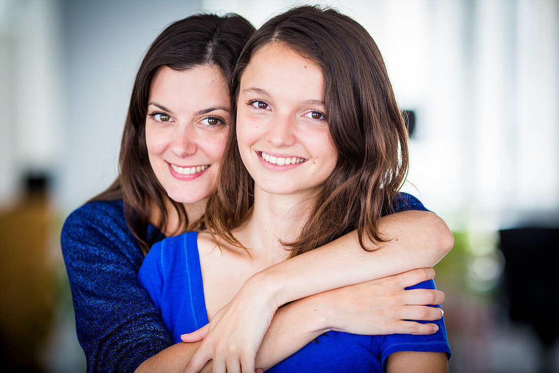 Teenage girl and her mother