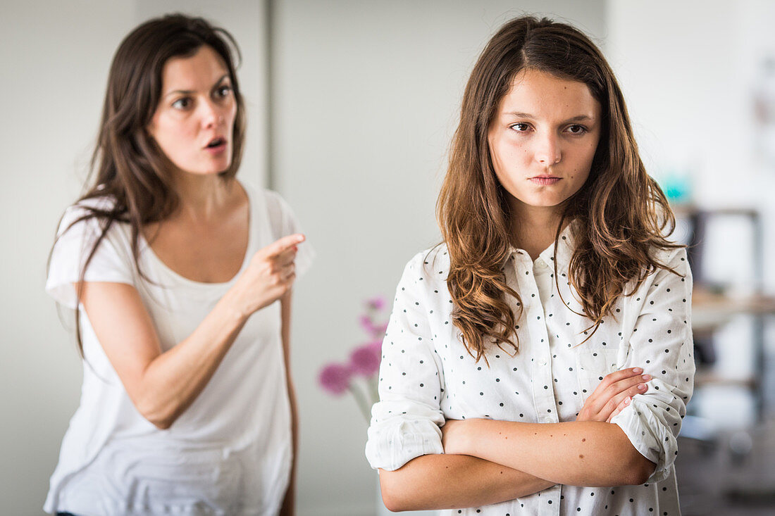 Teenage girl and her mother