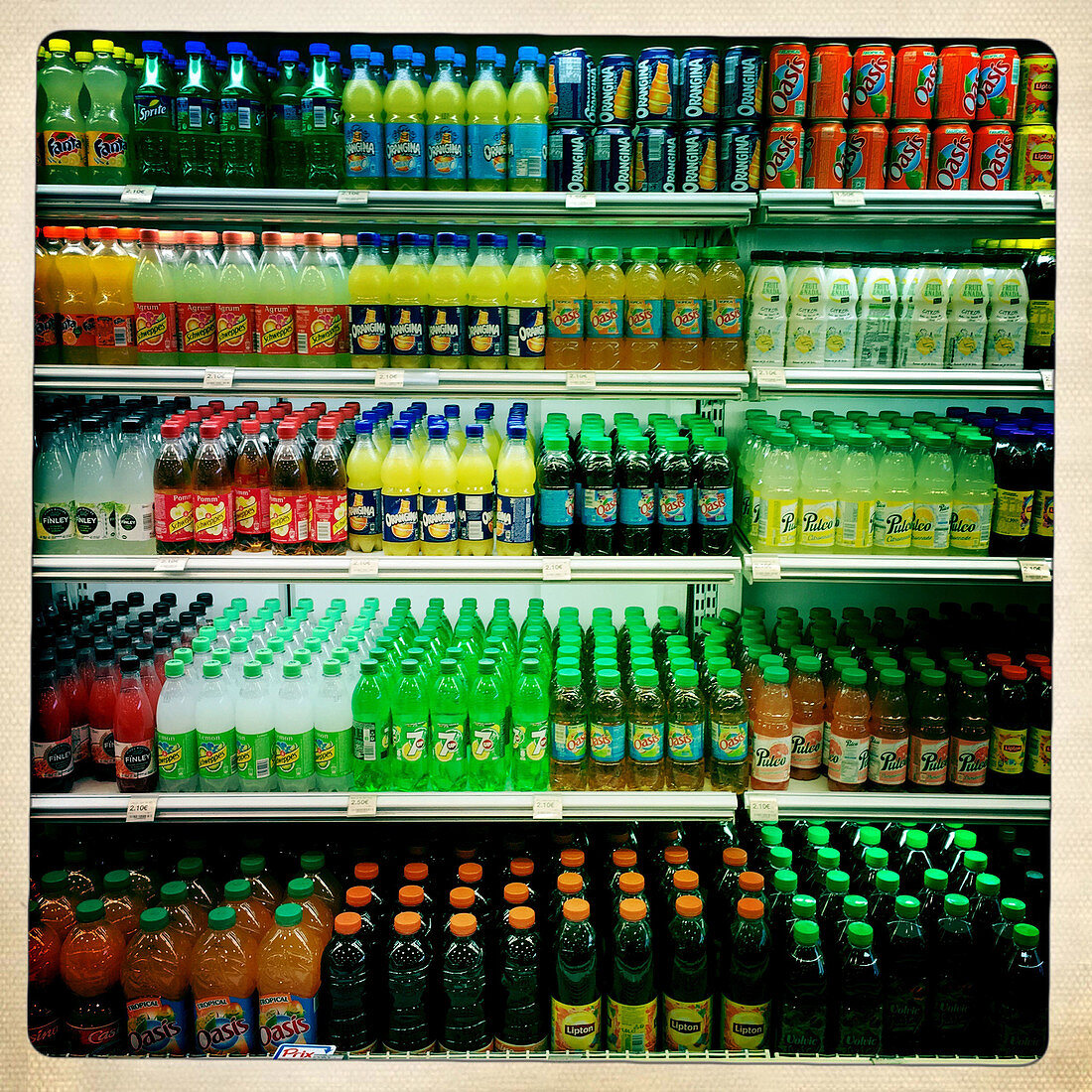 Sodas in a supermarket