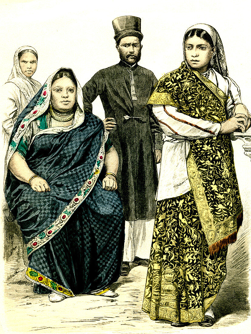 19th Century Indian people, illustration