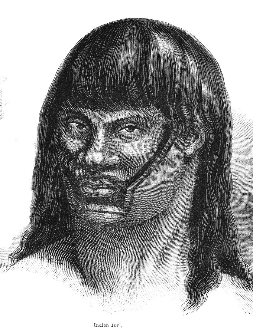19th Century South American Juri man, illustration