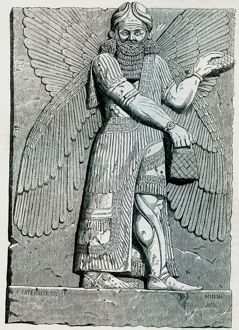 Sargon II of Assyria, bas relief