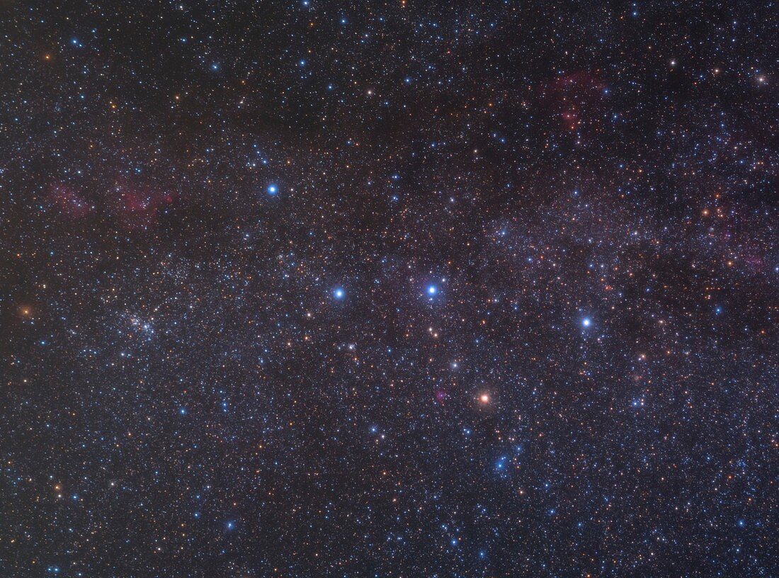 Cassiopeia constellation, optical image