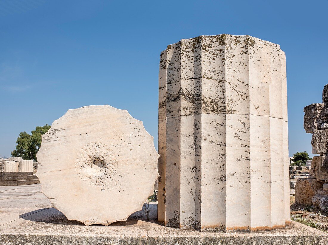 Temple column and section, Eleusis