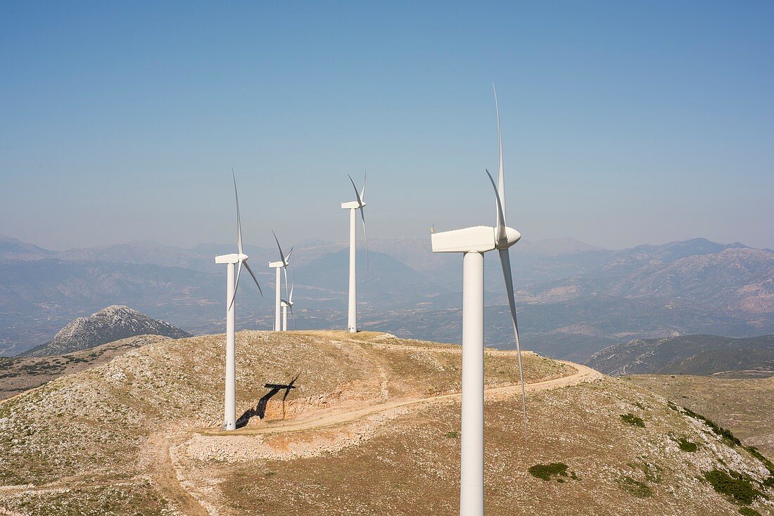 Windfarm, Peloponnese, Greece