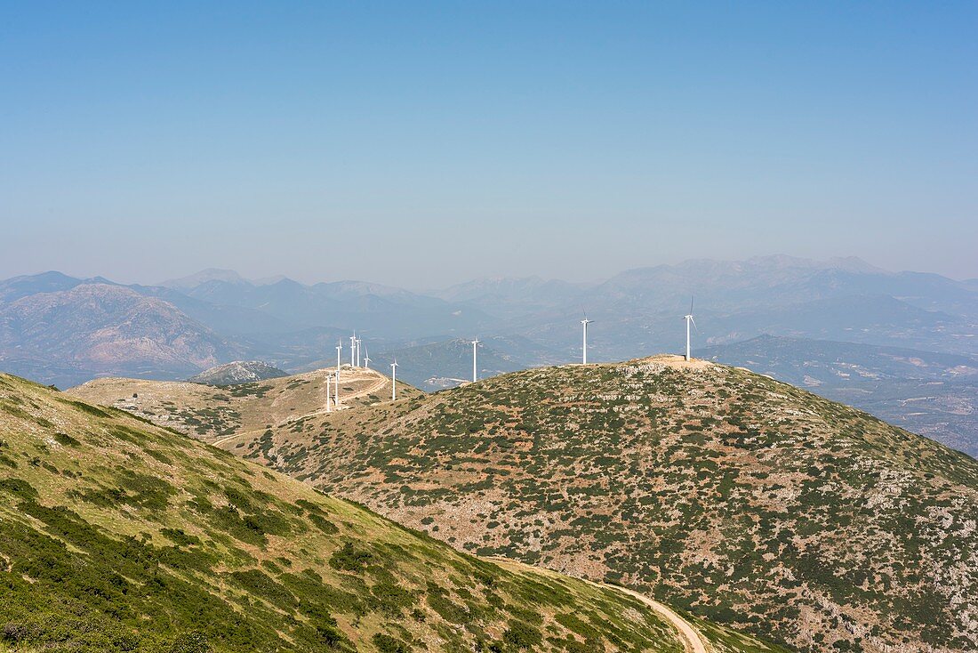 Windfarm, Peloponnese, Greece