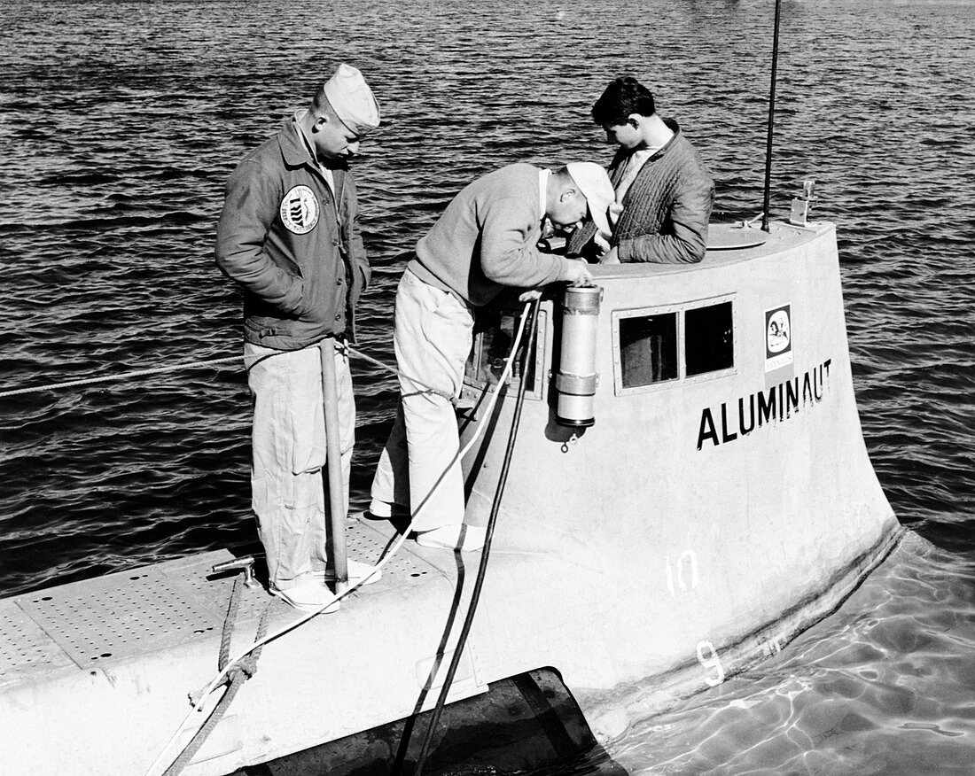 Aluminaut research submarine, 1966