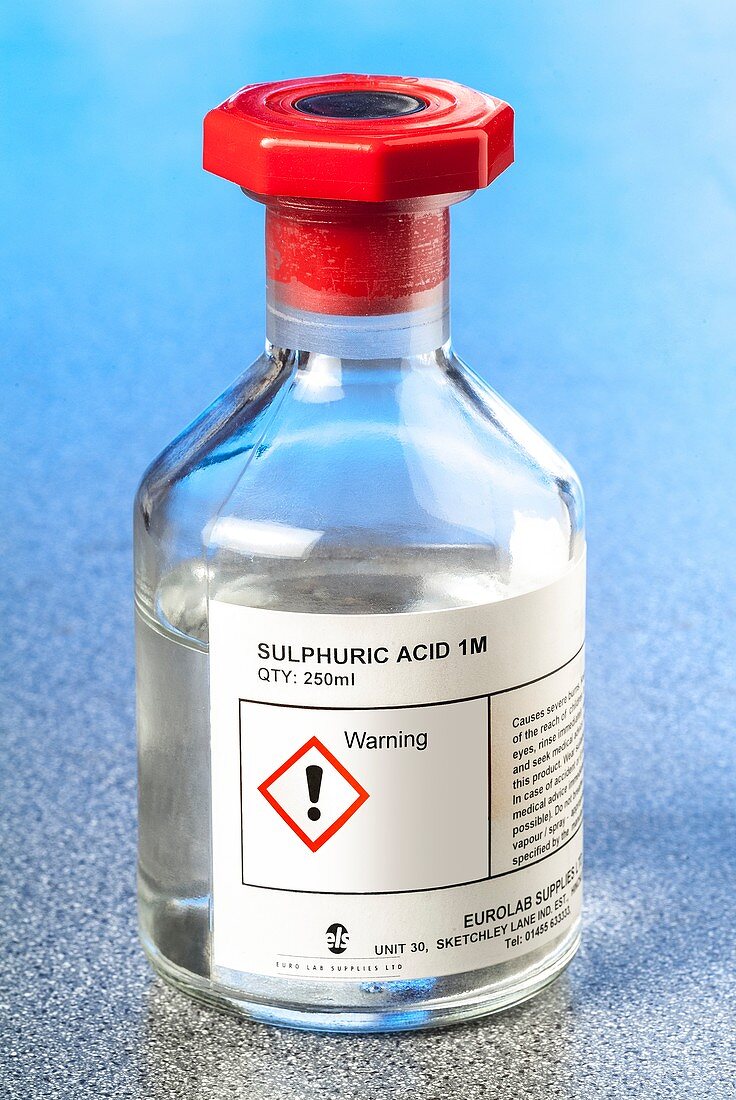 Bottle of 1M sulphuric acid