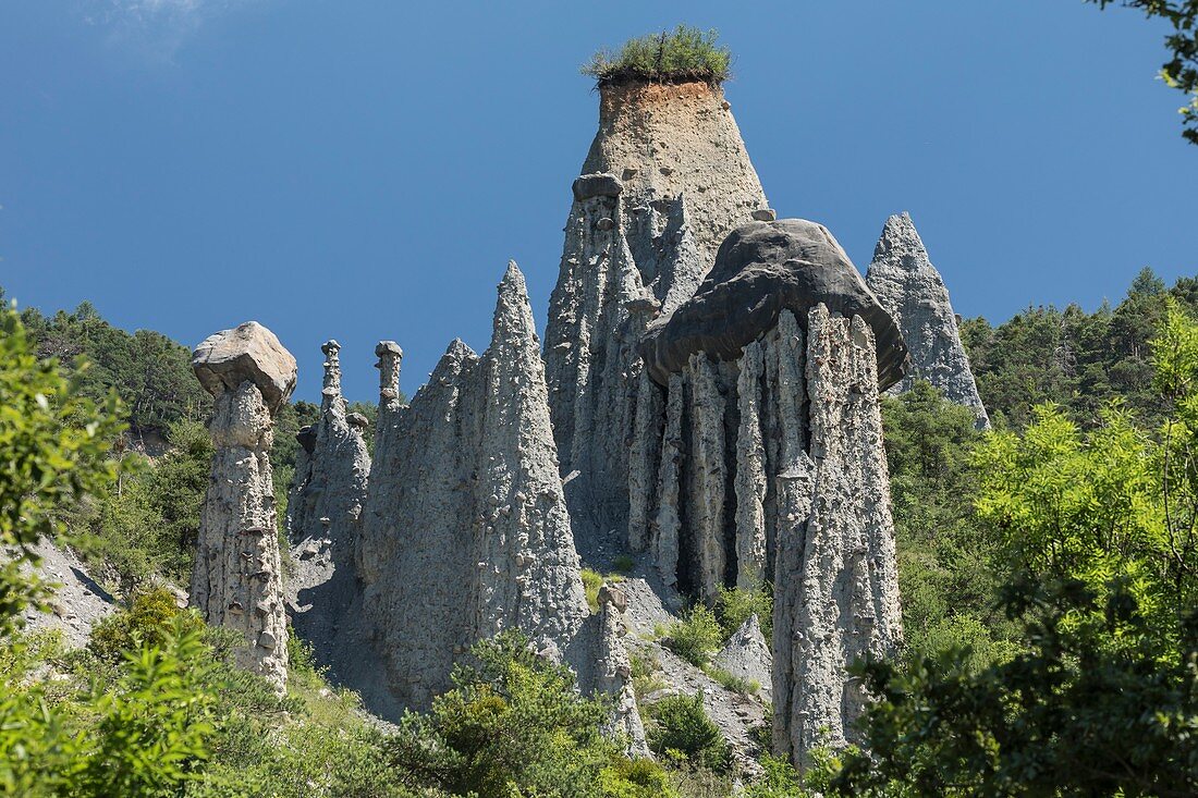 Des demoiselles coiffees, hoodoos.