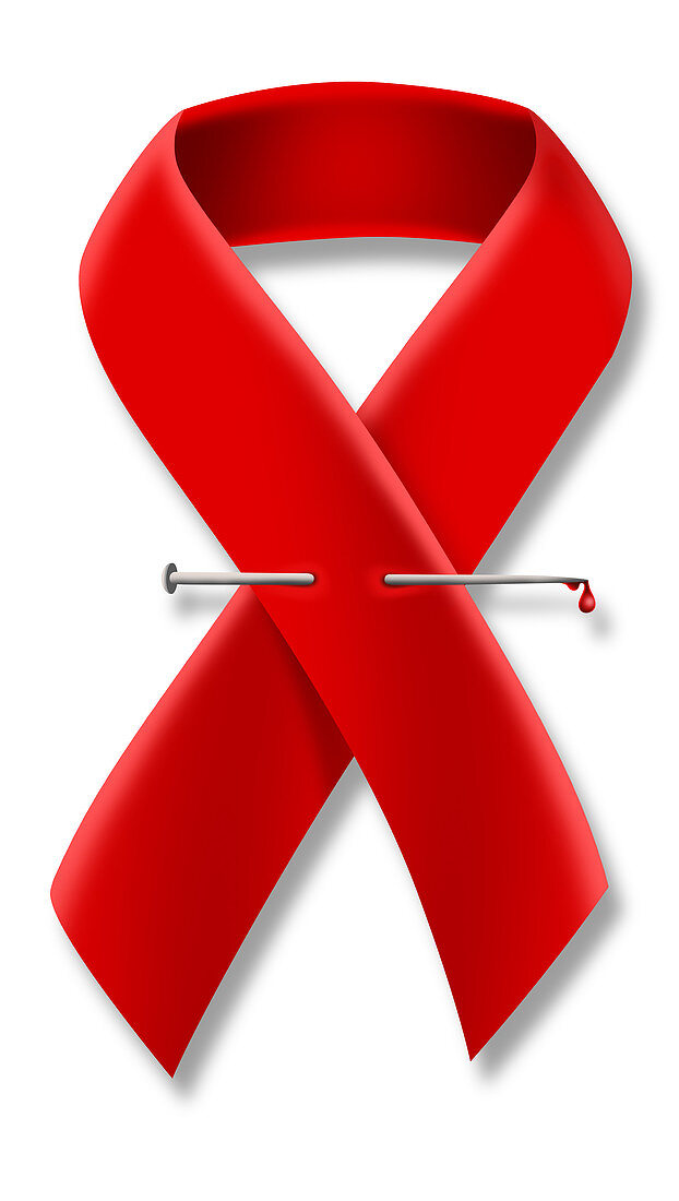 AIDS awareness ribbon, illustration