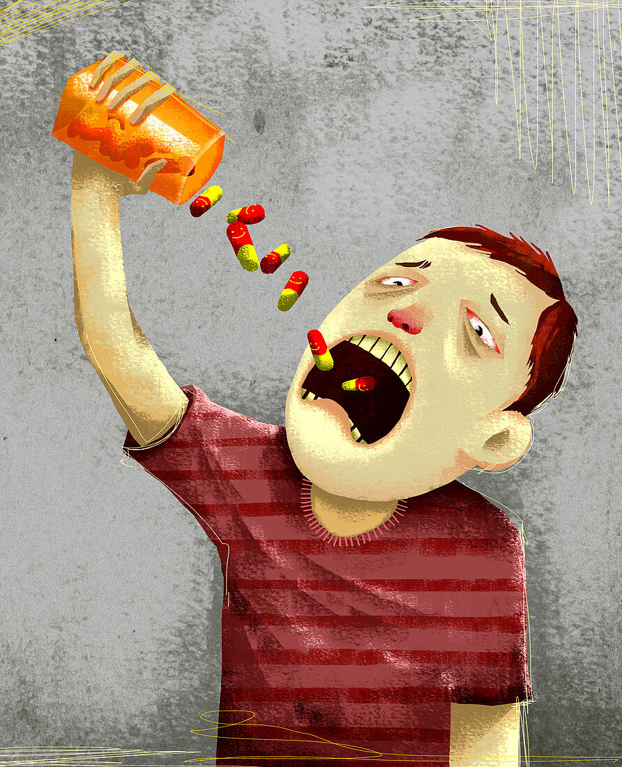 Drug abuse, illustration
