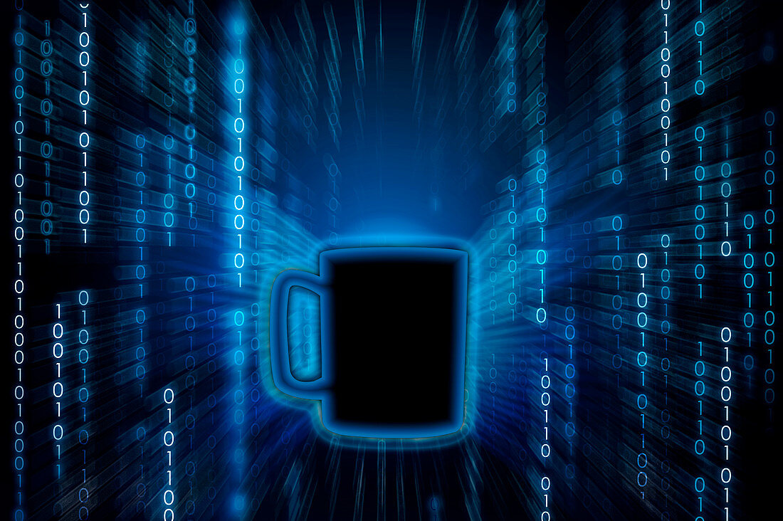 Internet coffee, illustration
