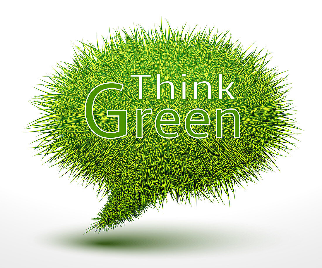Think green, illustration