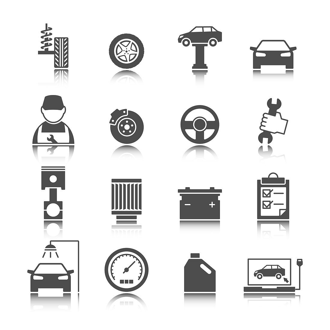 Car icons, illustration