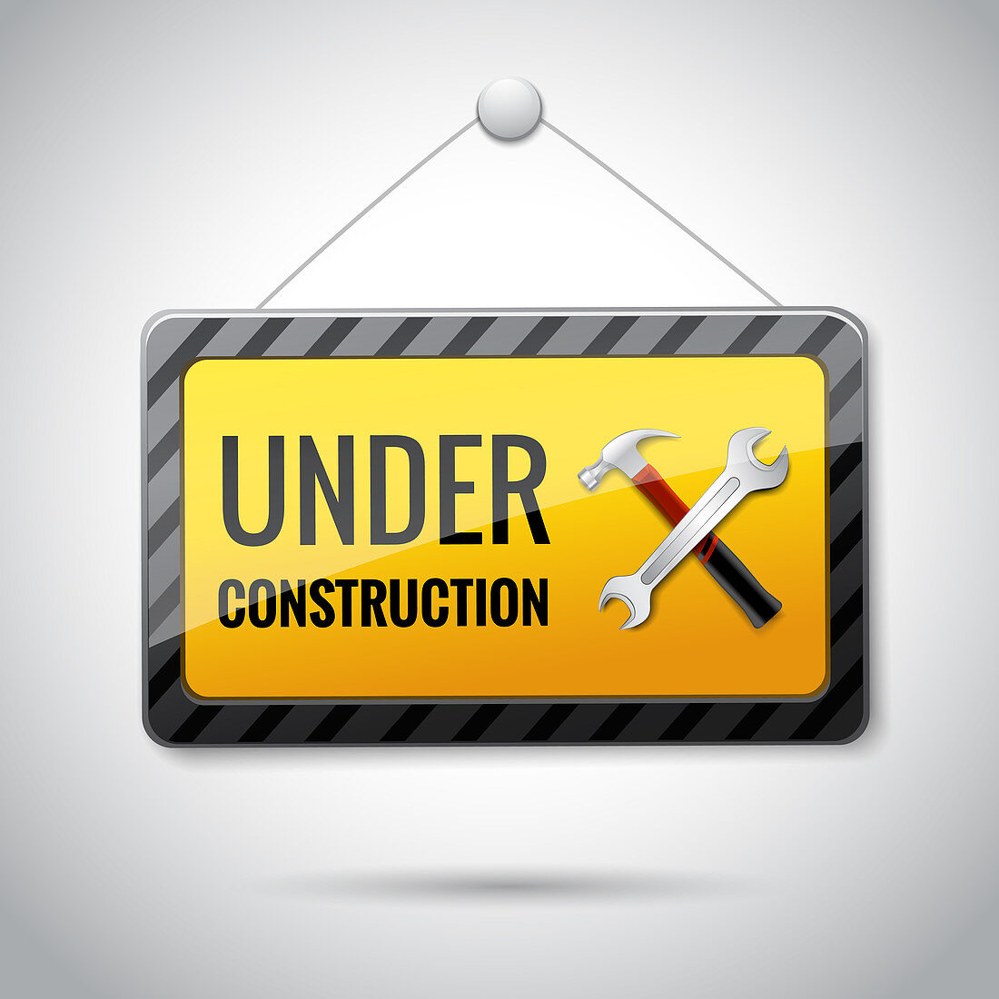 Under construction sign, illustration