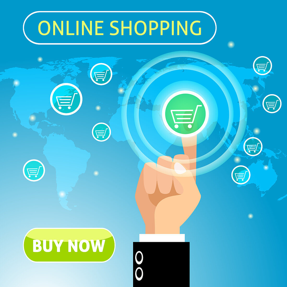 Online shopping, illustration