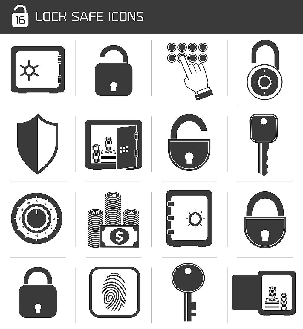 Security icons, illustration