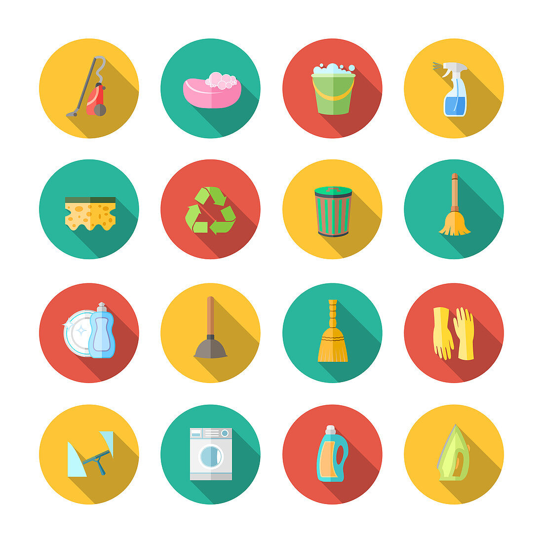 Housework icons, illustration