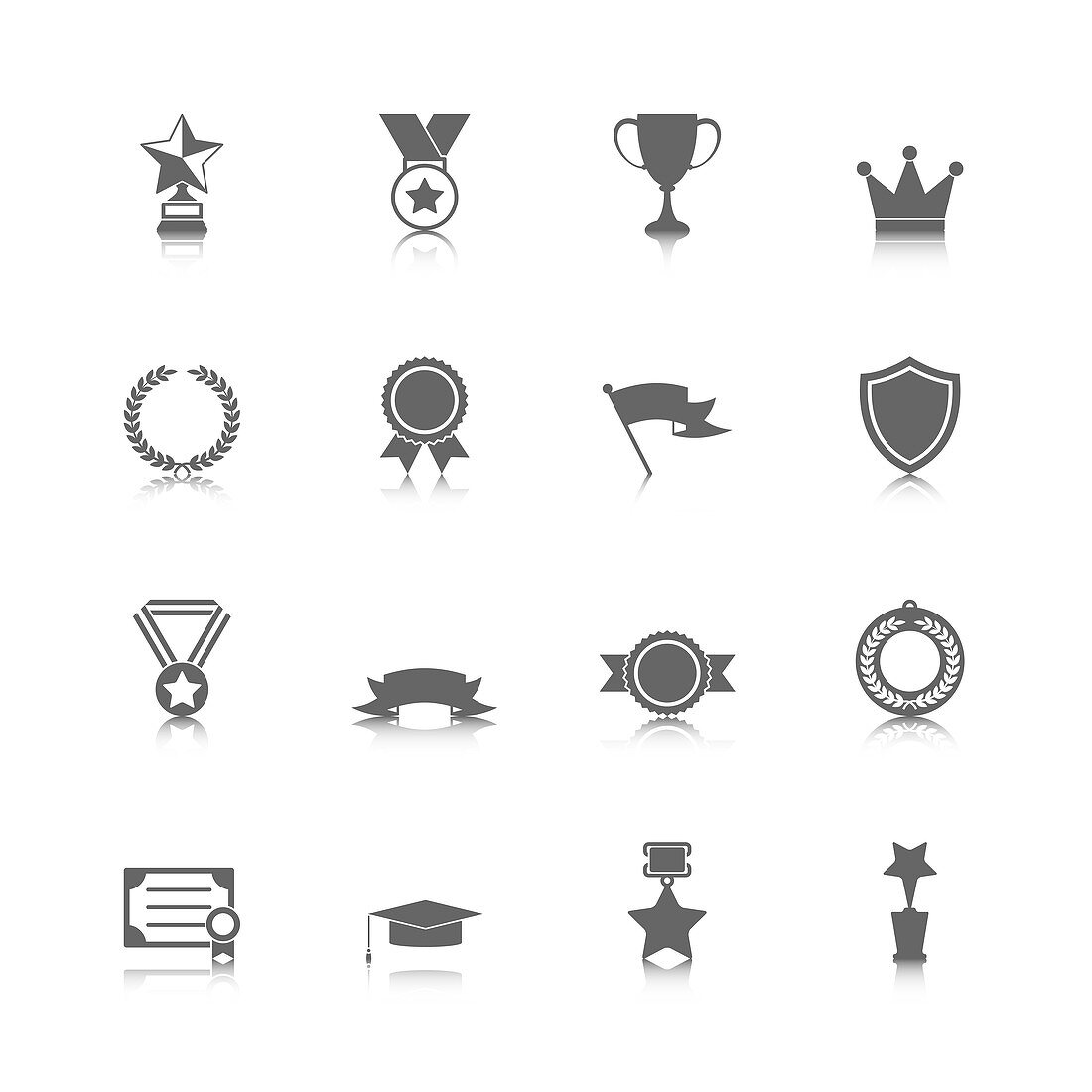 Award icons, illustration