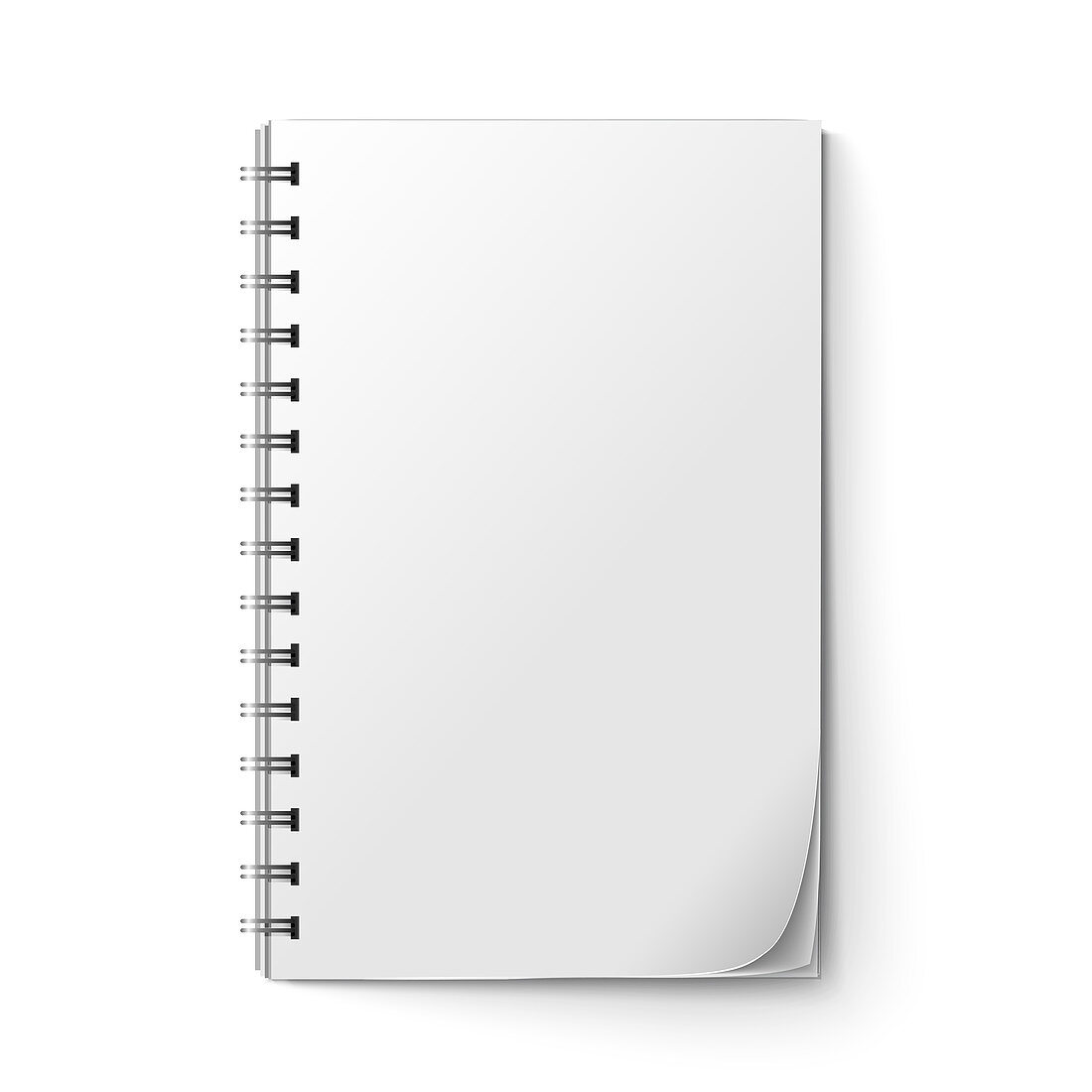 Blank notepad page, illustration