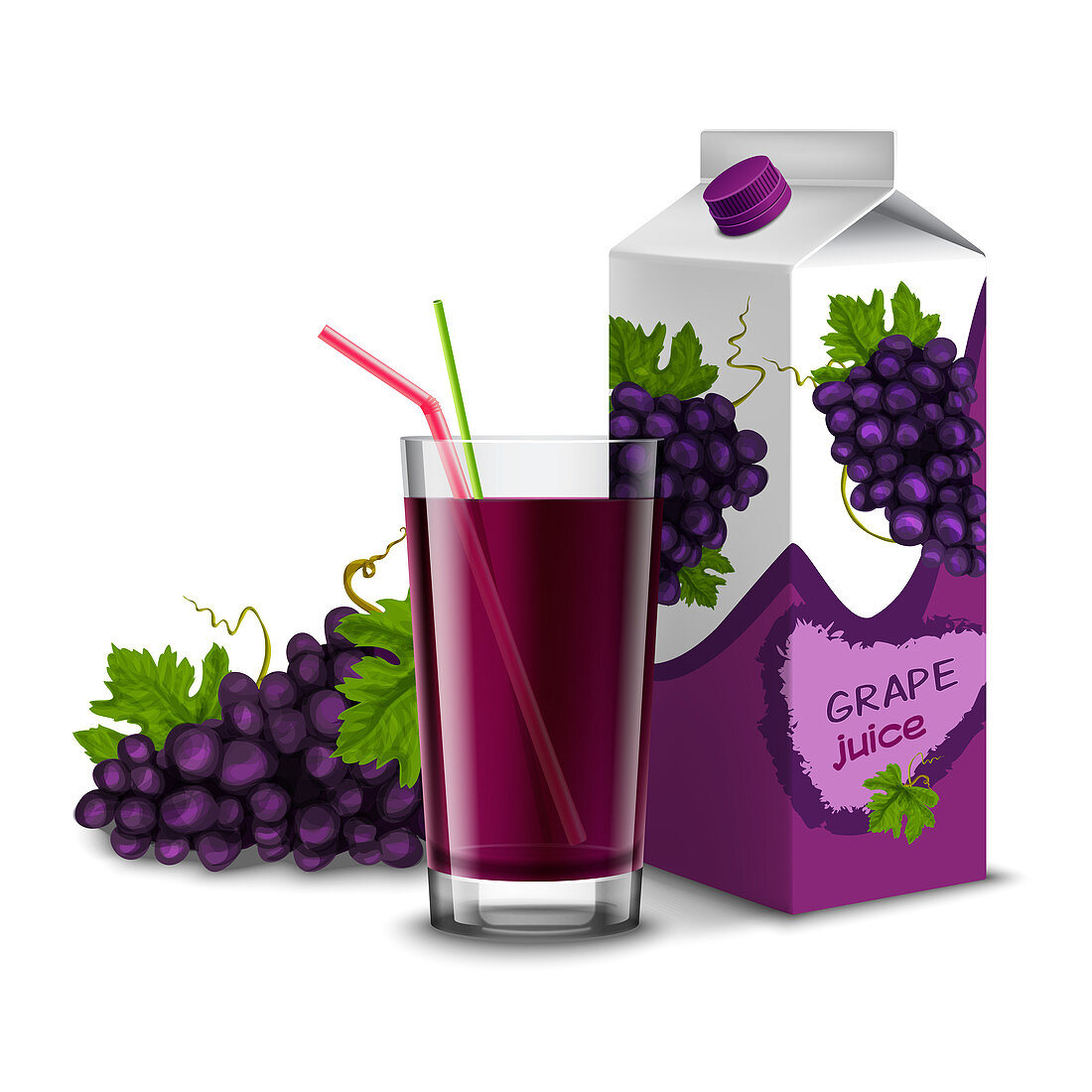 Grape juice, illustration