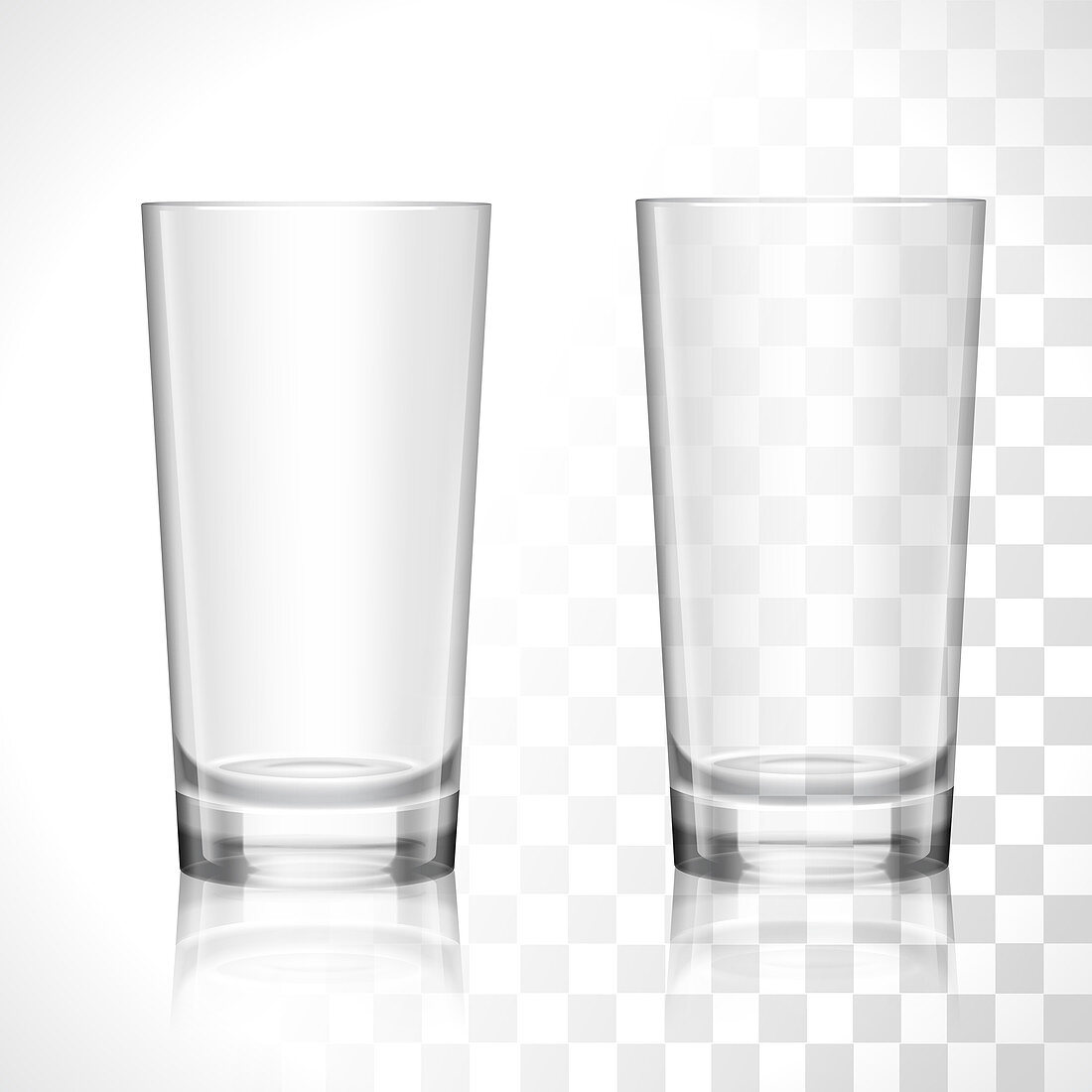 Empty glasses, illustration