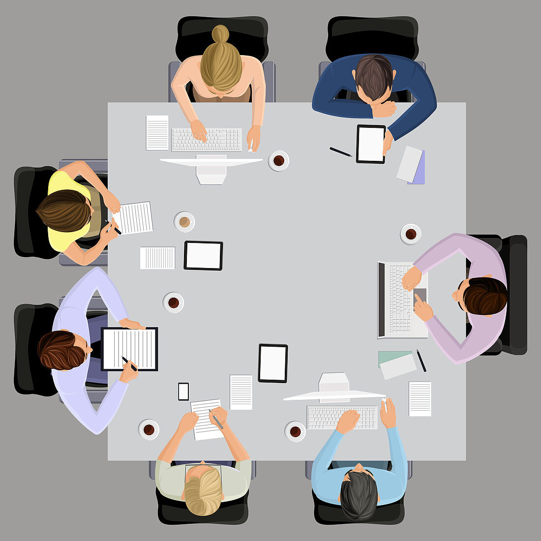 Business meeting, illustration