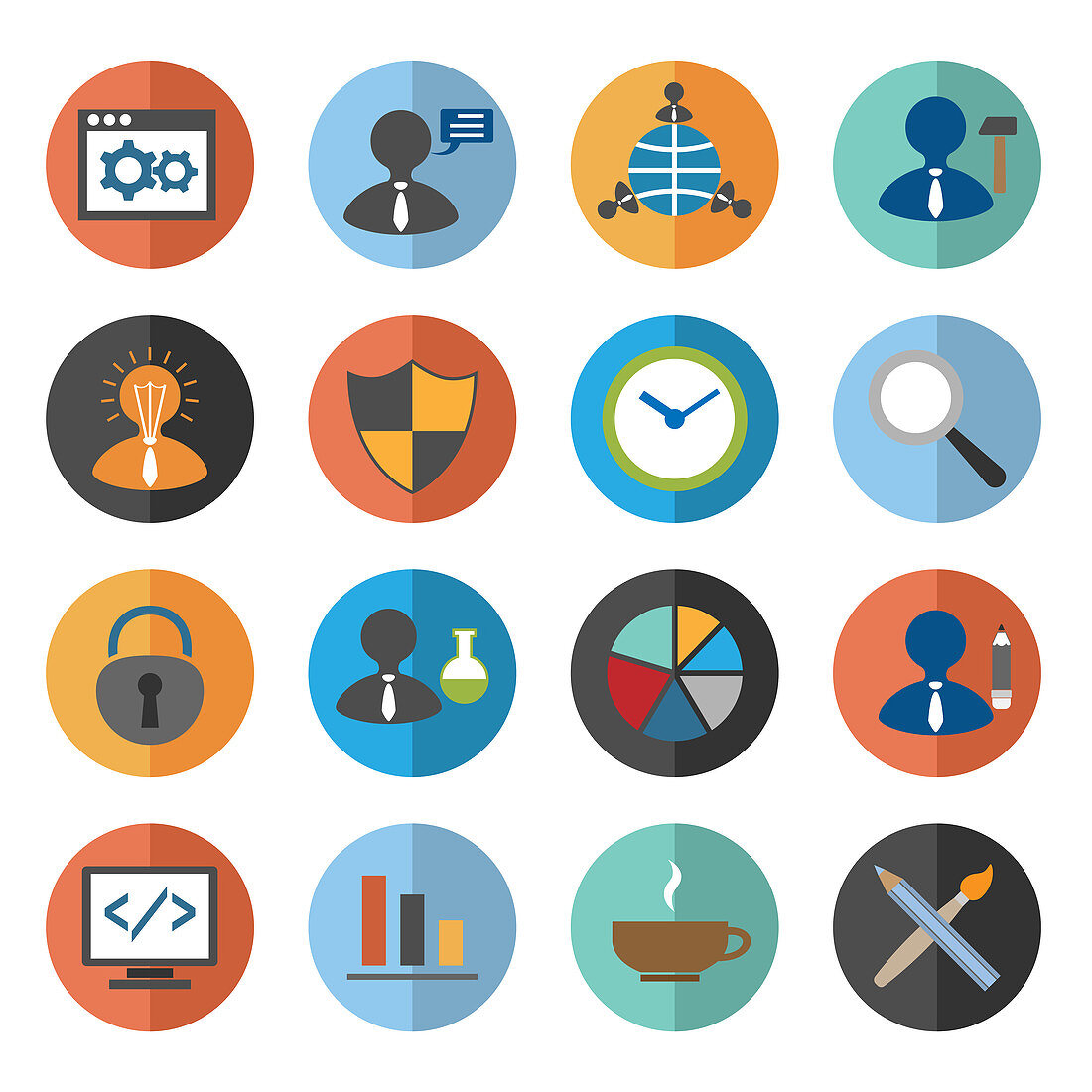 Website icons, illustration