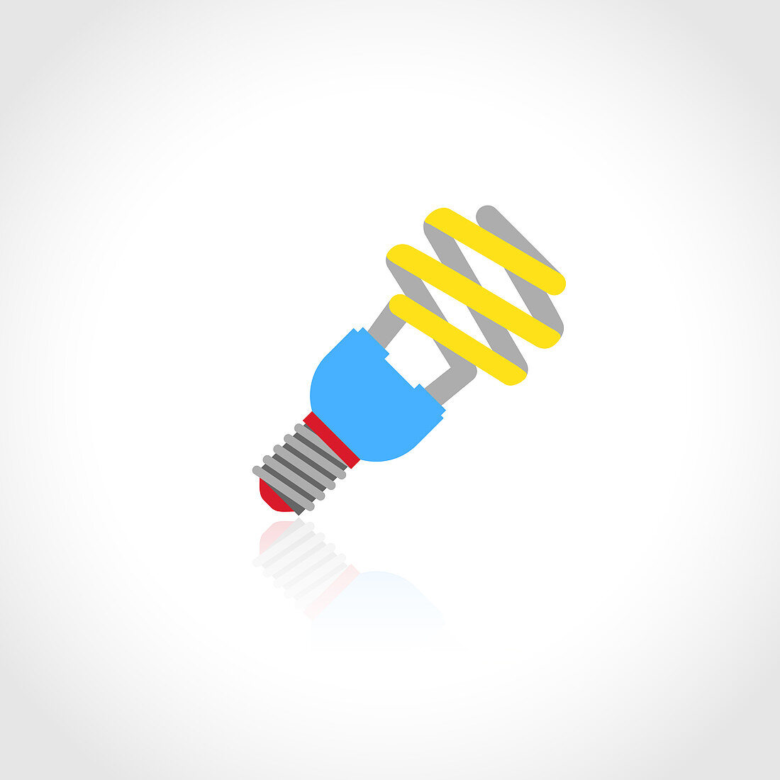 Energy saving lightbulb, illustration