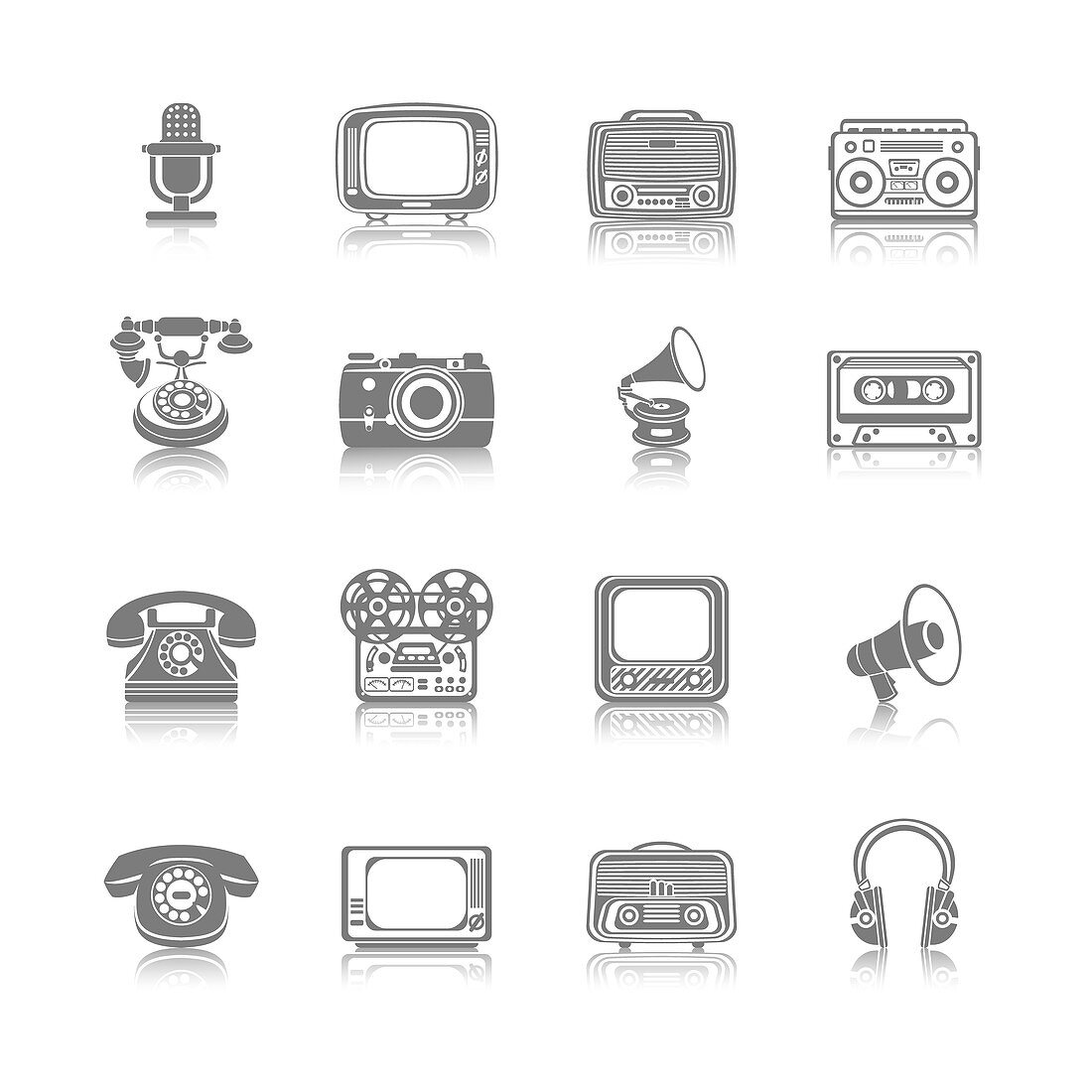 Retro gadgets, illustration