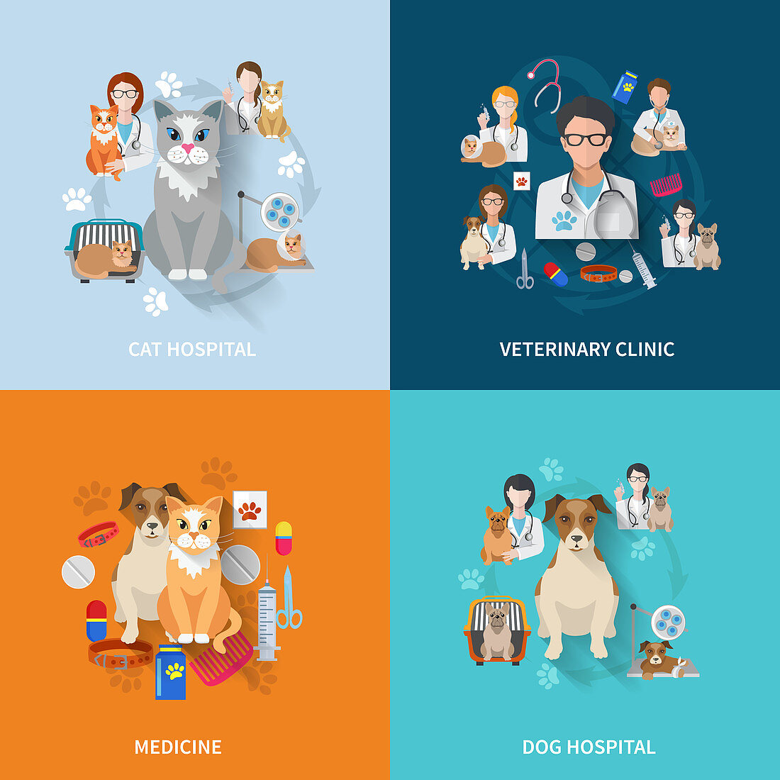 Veterinary medicine, illustration