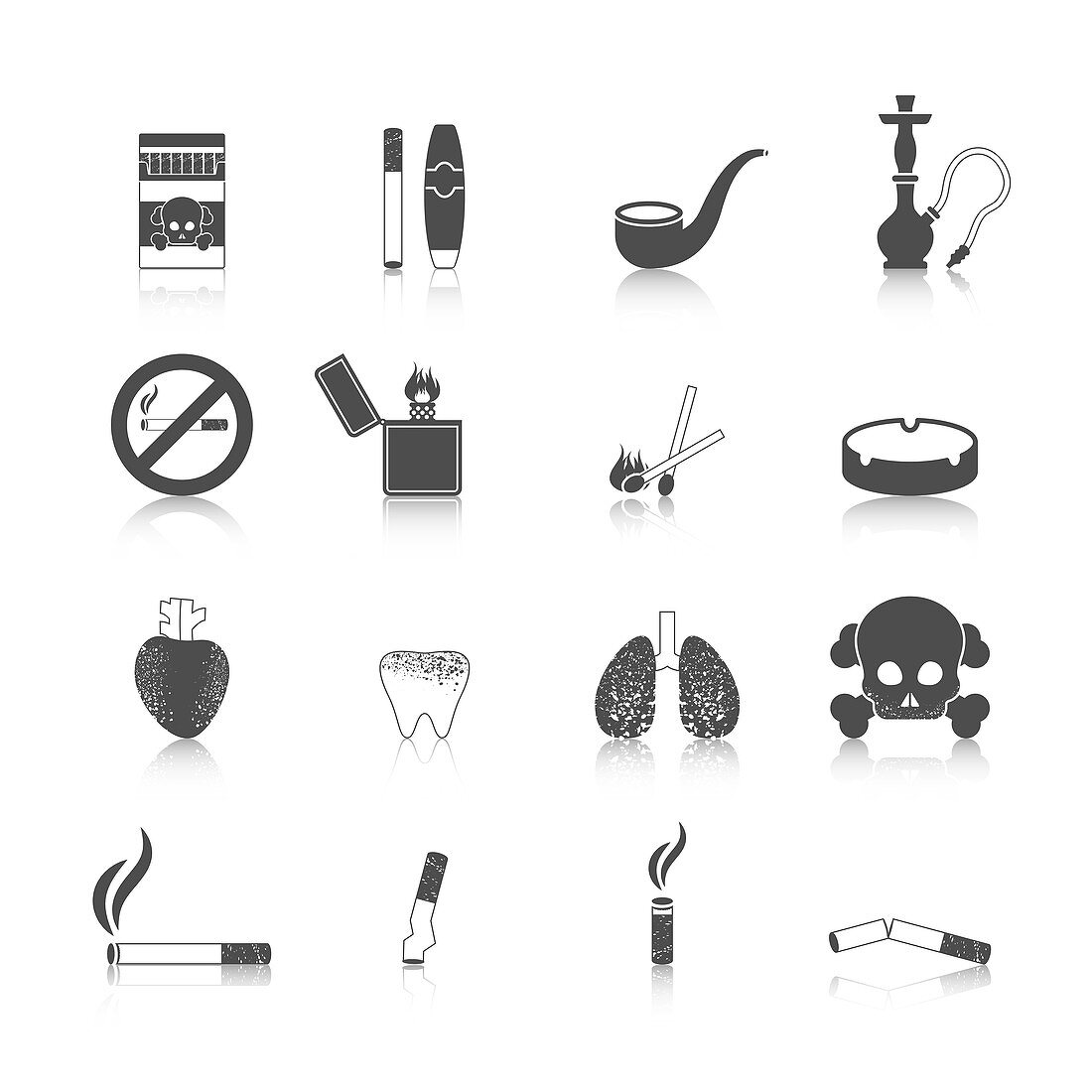 Smoking icons, illustration